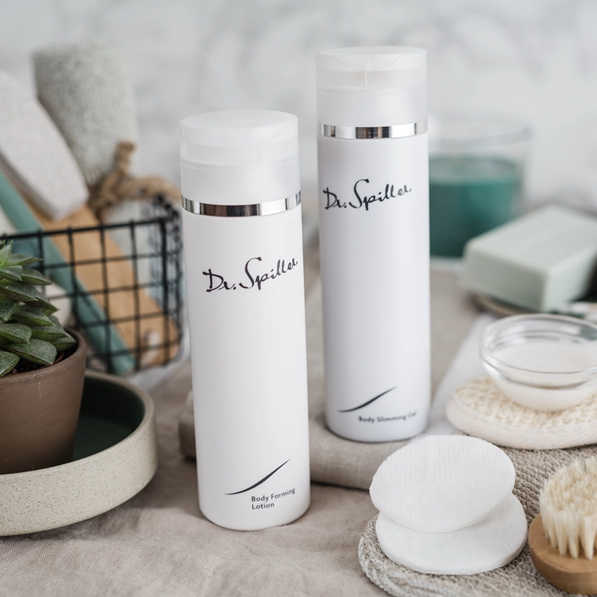 Body Forming Lotion placed decoratively