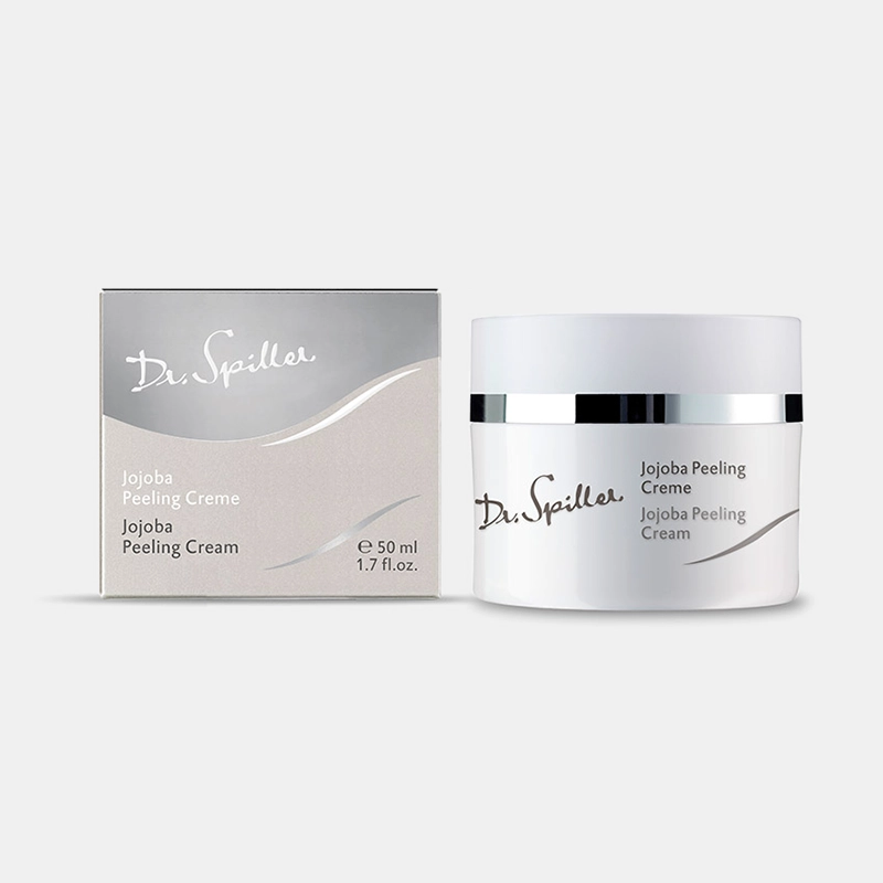 Jojoba Peeling Creme – 50ml Gesichtspflege die abgestorbene Hautschüppchen entfernt – Dr. Spiller