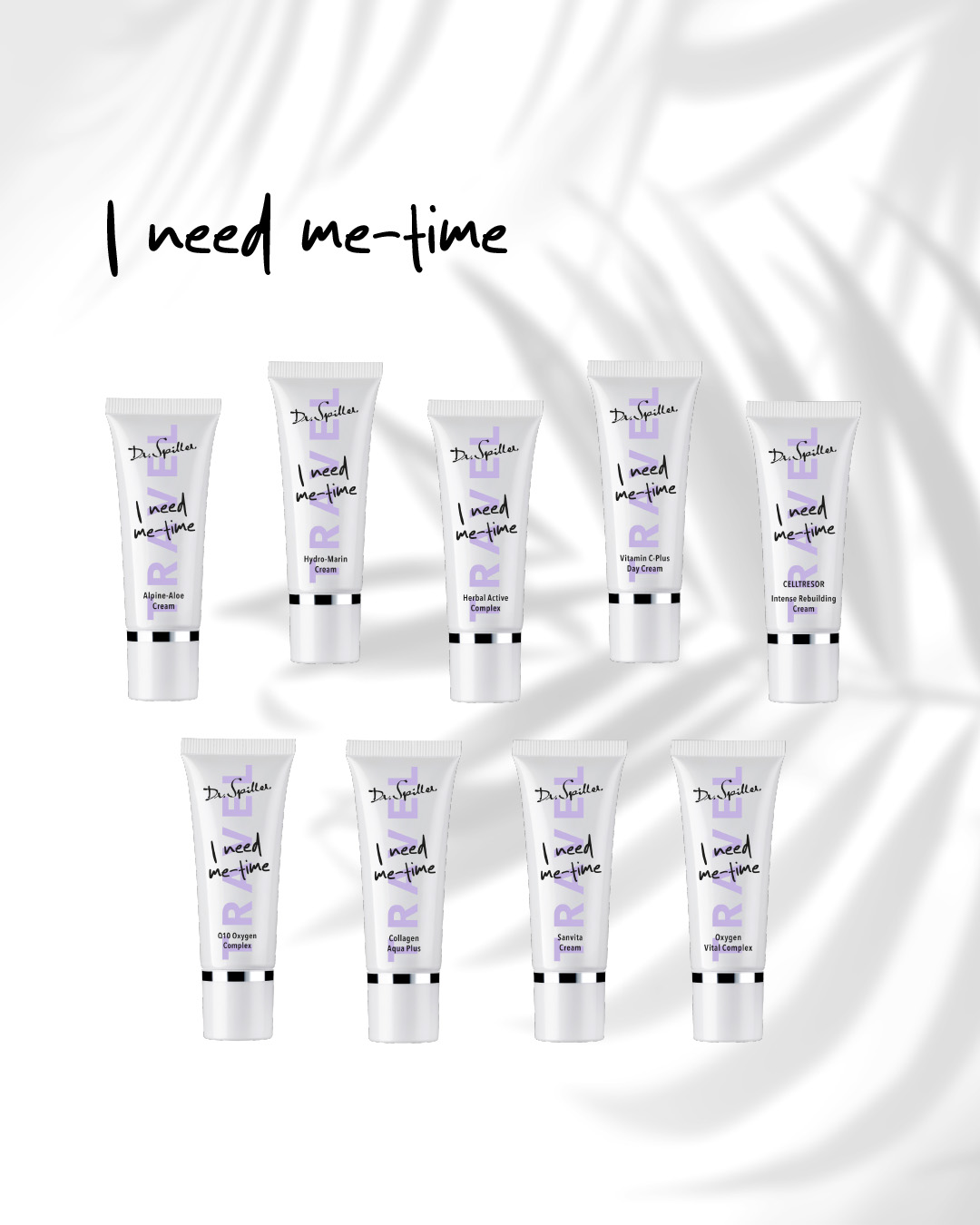 9 verschiedene Cremes in 20 ml Tube als Reisegröße