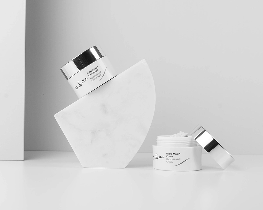 Dr. Spiller care products elegantly staged