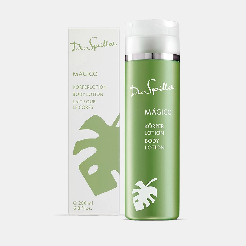 Magico Body Lotion MAGICO body lotion from Biomimetic Skincare - 200ml pump dispenser & packaging
