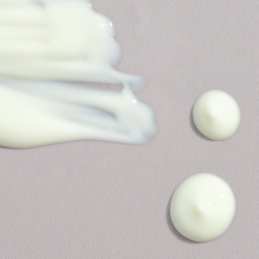 Nahaufnahme Textur - weiß-gelbliche, milchige Reinigung