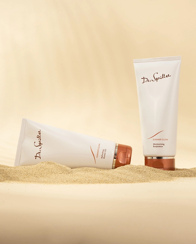 Summer Glow Tuben dekorativ platziert