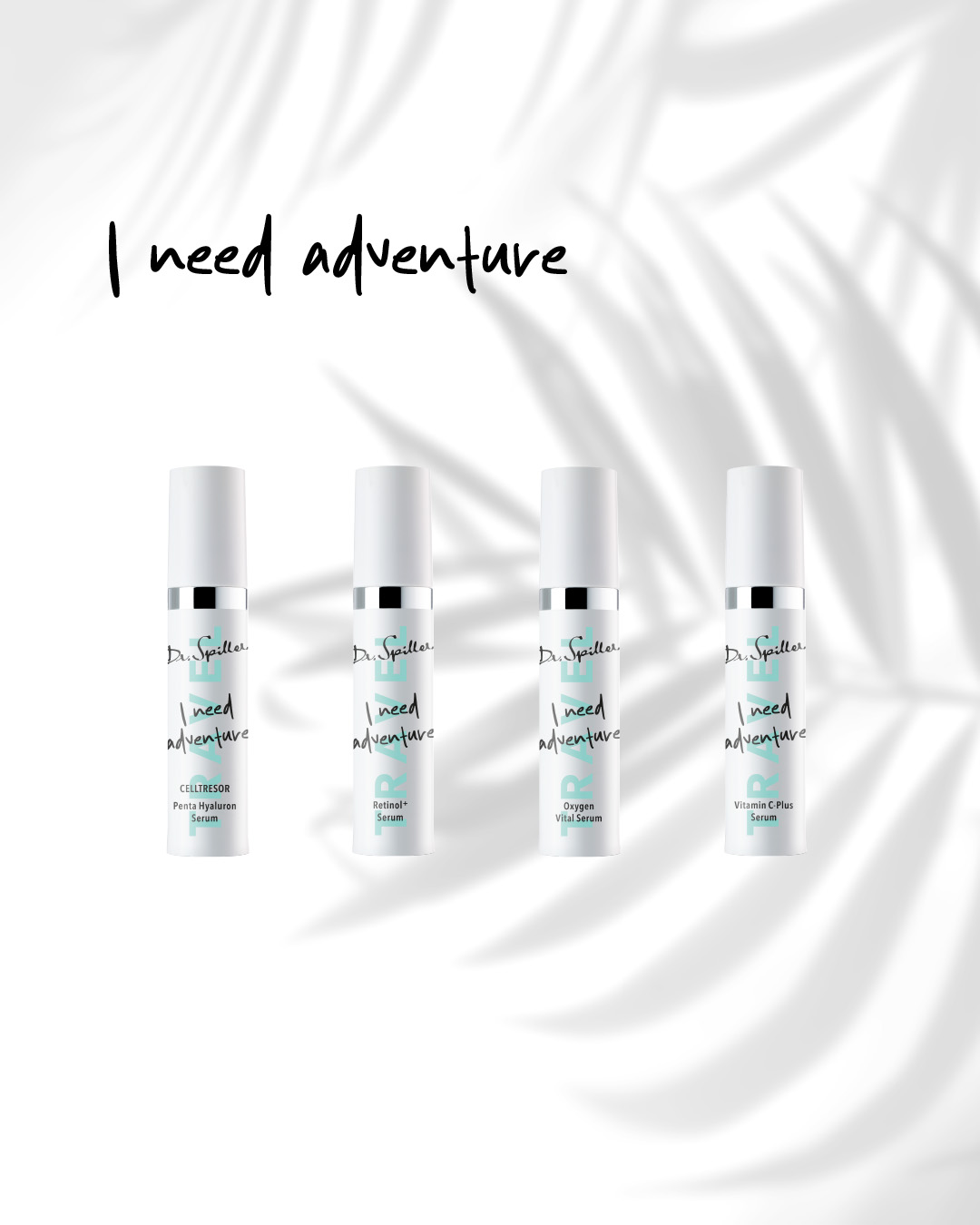 4 Seren für das Gesicht in 10 ml Pumpspender Reisegröße