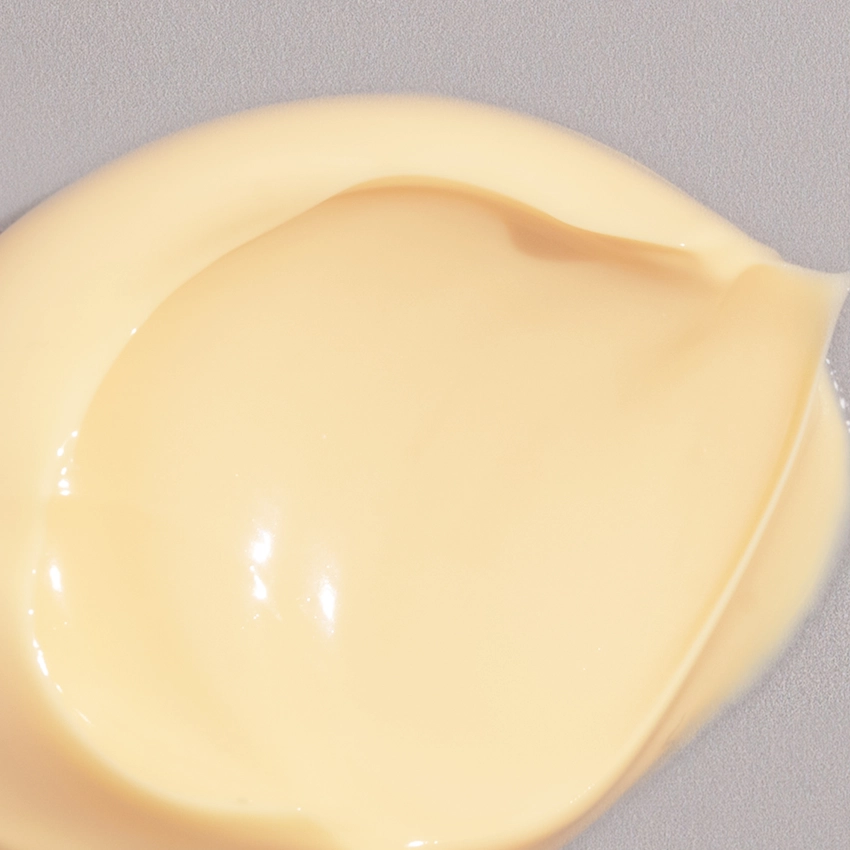 Nahaufnahme Textur - leicht orangefarbene Creme