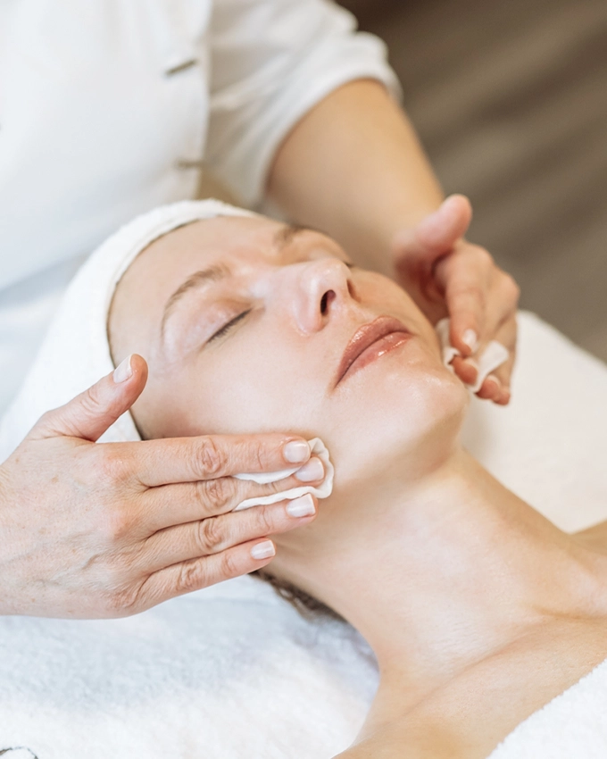Professional facial treatment