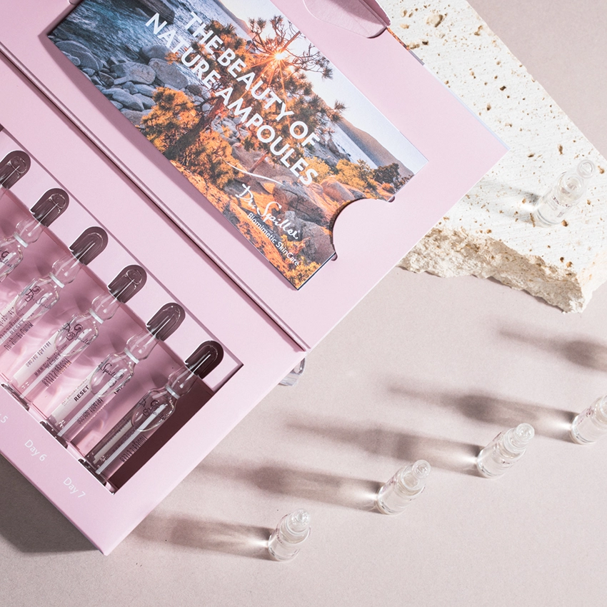 Gesichtsampullen in der Verpackung