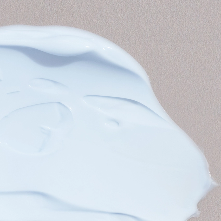 Nahaufnahme Textur - hell-bläuliche Creme