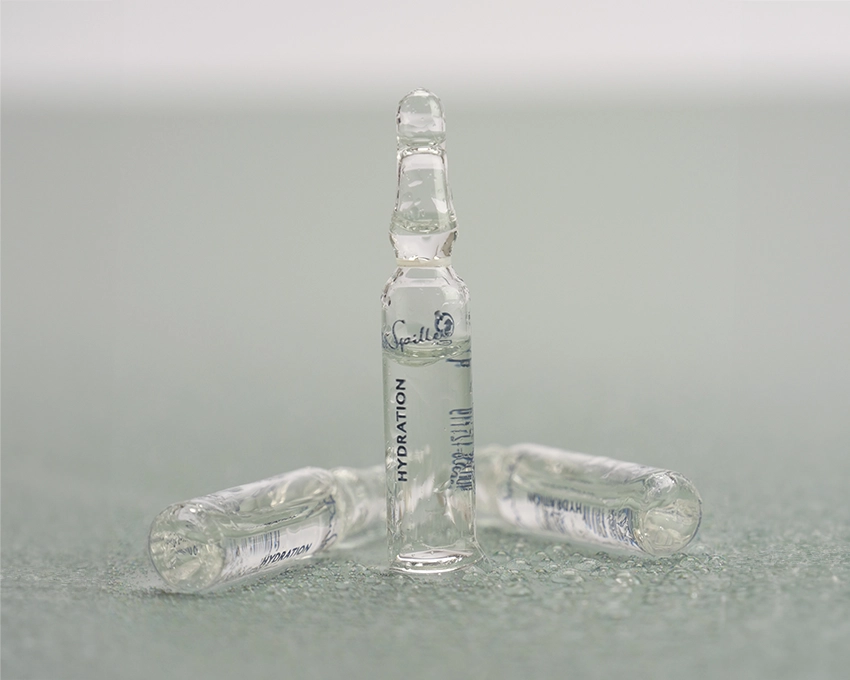 Three hydration face ampoules