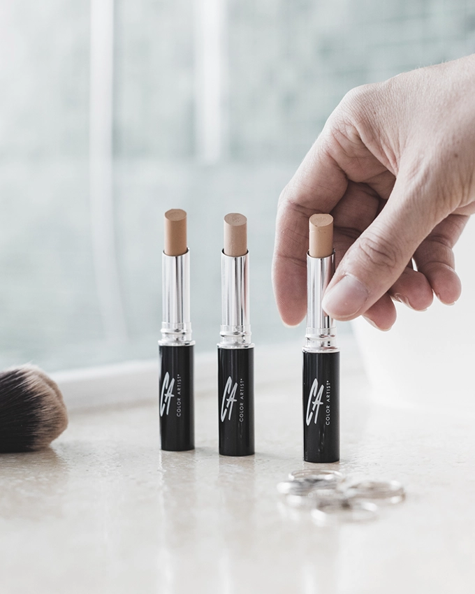 Color Artist Make-up placed decoratively